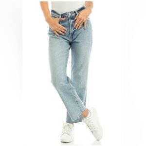 7 For All Mankind Logan Stovepipe Jeans with Fringe Hem